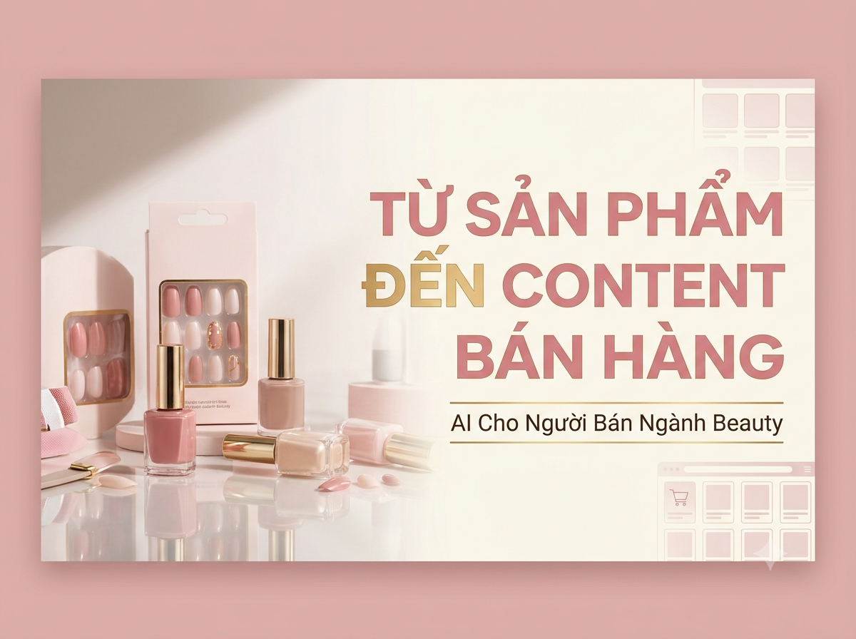 Từ Sản Phẩm Đến Content Bán Hàng — AI Cho Người Bán Ngành Beauty