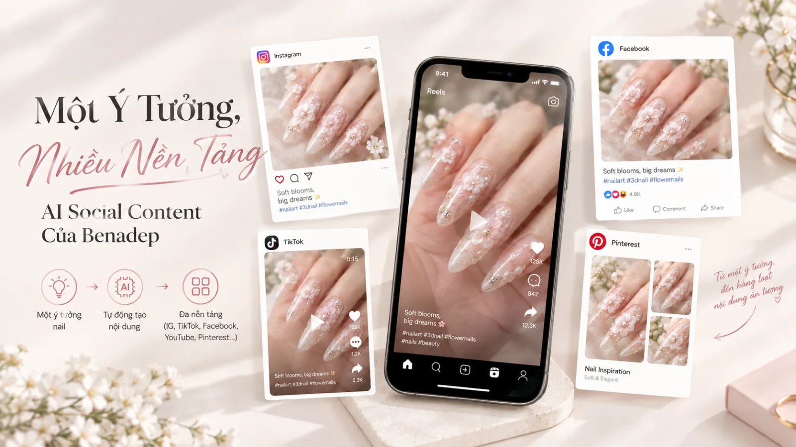 Một Ý Tưởng, Nhiều Nền Tảng — AI Social Content Của Benadep