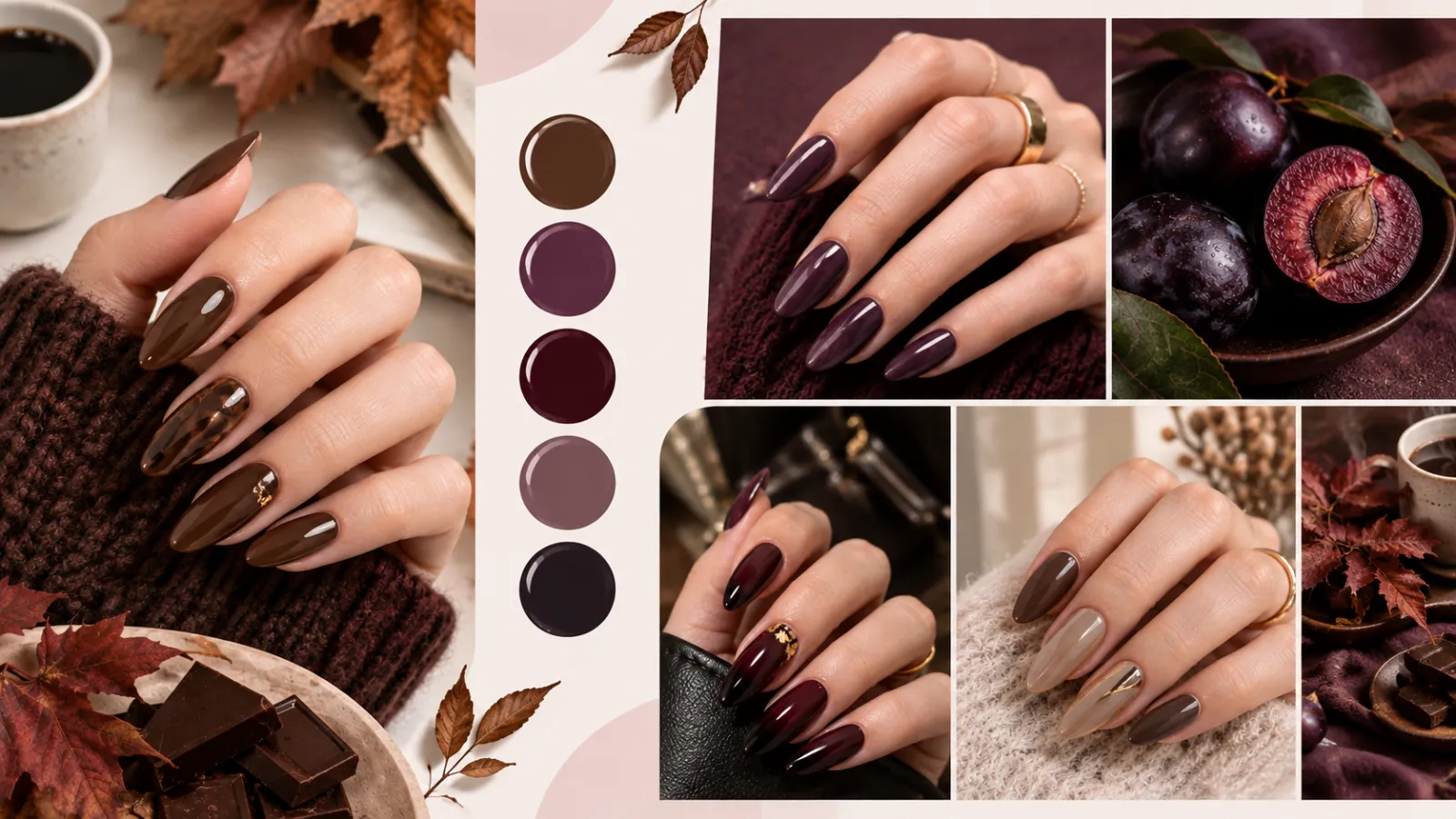 Bảng Màu Nail Mùa Thu 2026: Chocolate, Plum Và Những Sắc Tối Được Săn Đón